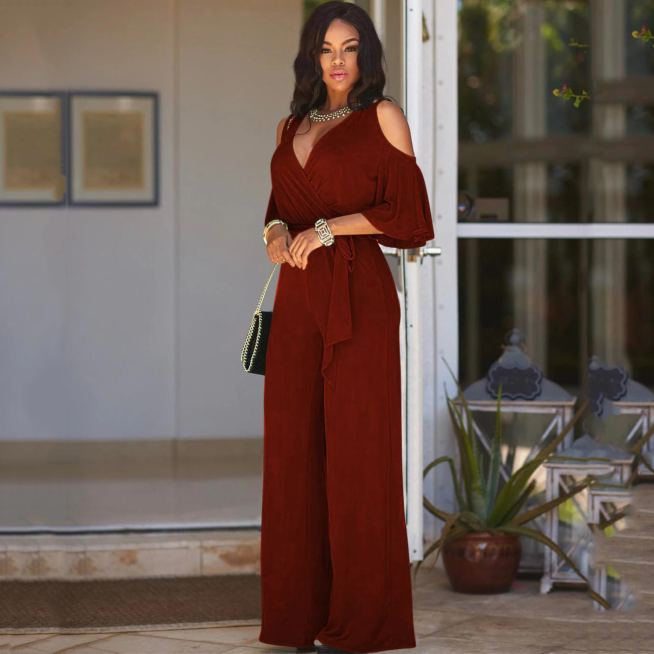 Macacão Medrado Vinho / P