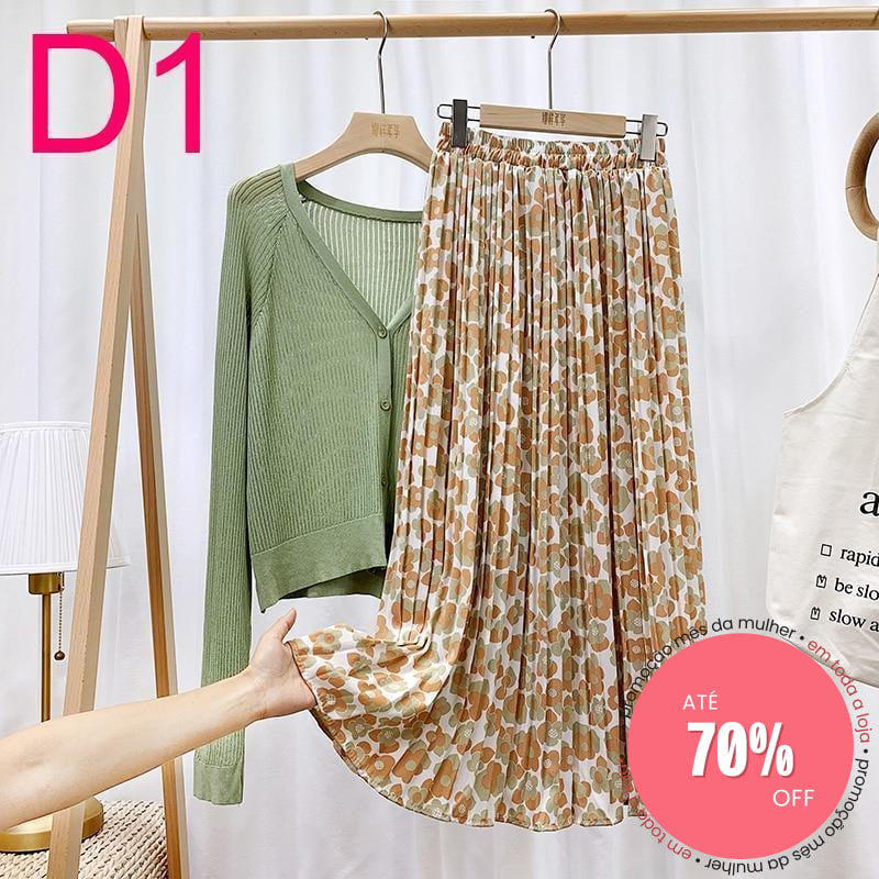 Saia Plissada D1 / Único (Descrição) 349