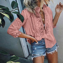 Blusa Renda Rosa / P 201303101