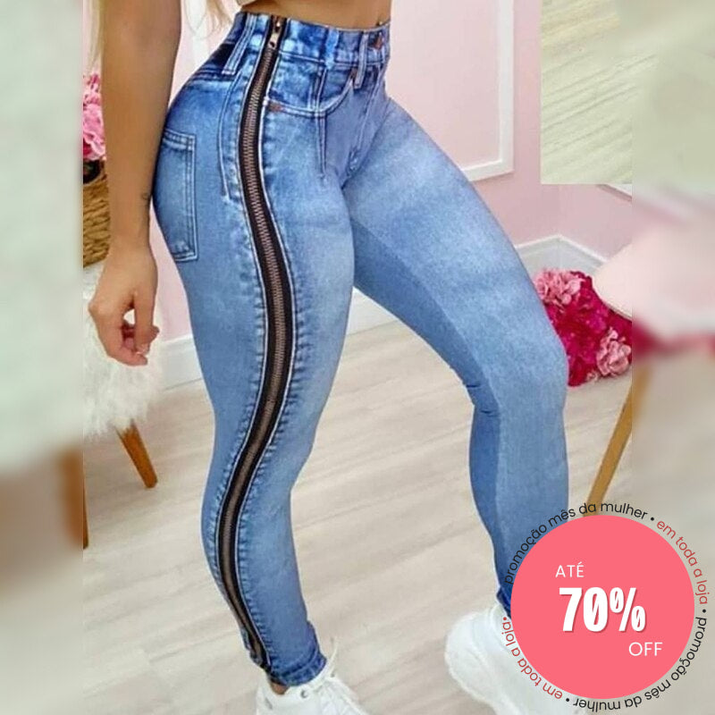 Calça Fake Jeans