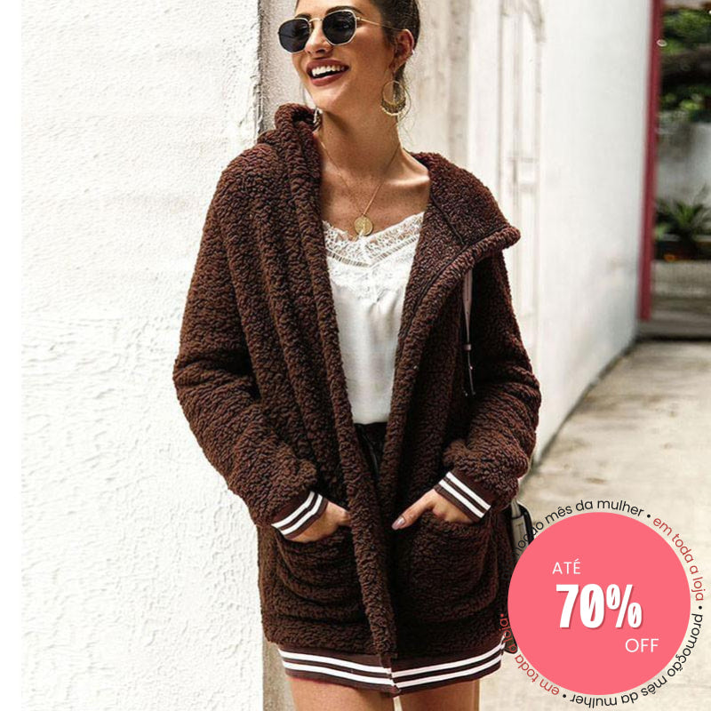 Casaco Fleece Marrom / P 200001911