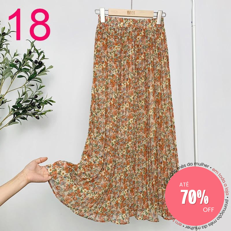 Saia Plissada 18 / Único (Descrição) 349