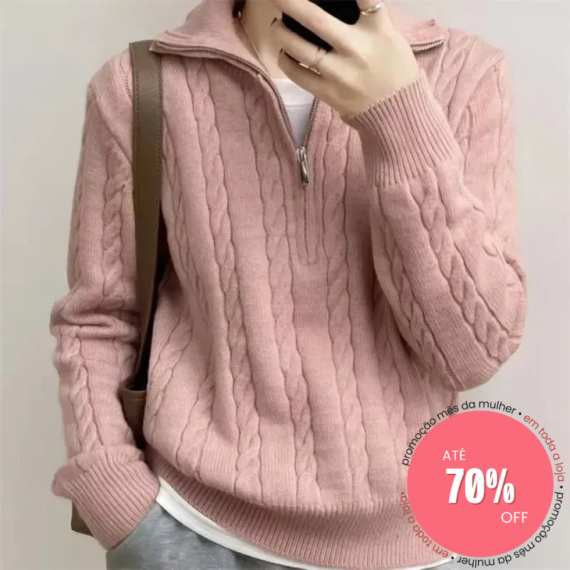 Suéter Isalene Rosa / Único