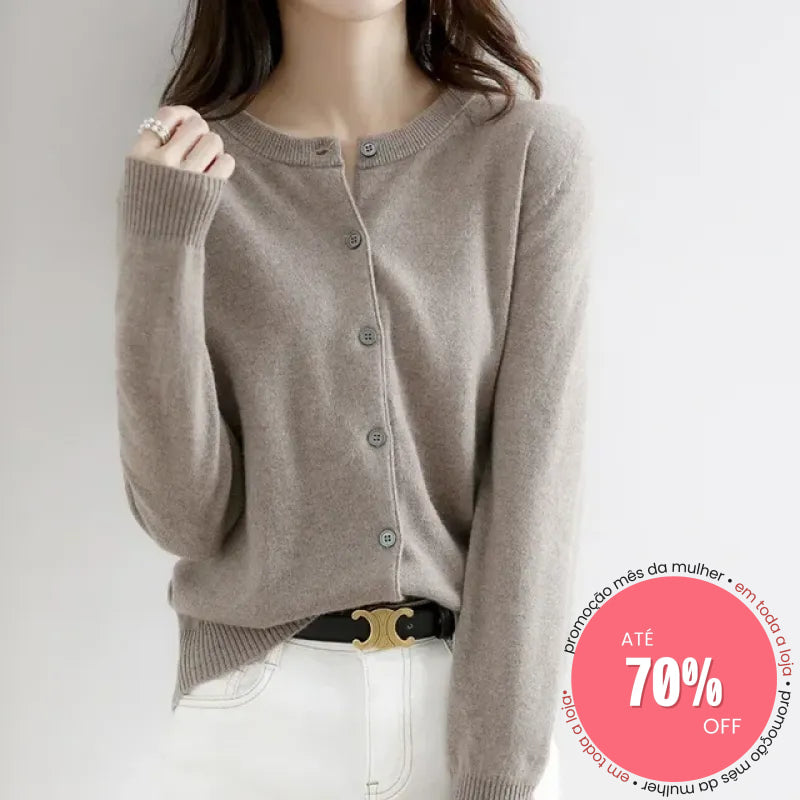 Cardigan Martha Cinza Escuro / M