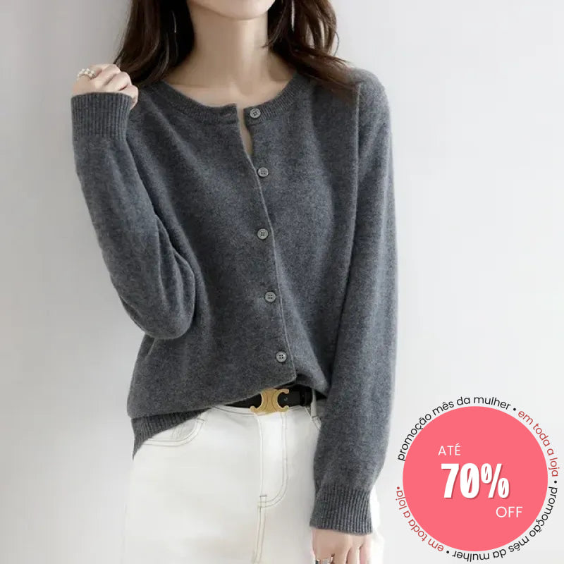 Cardigan Martha Preto Fosco / M